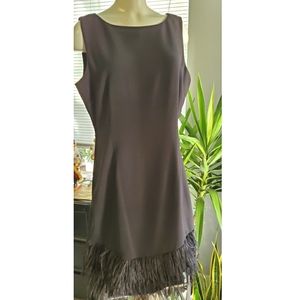 KARL LAGERFELD feathered dress